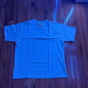 white yellow label tshirt